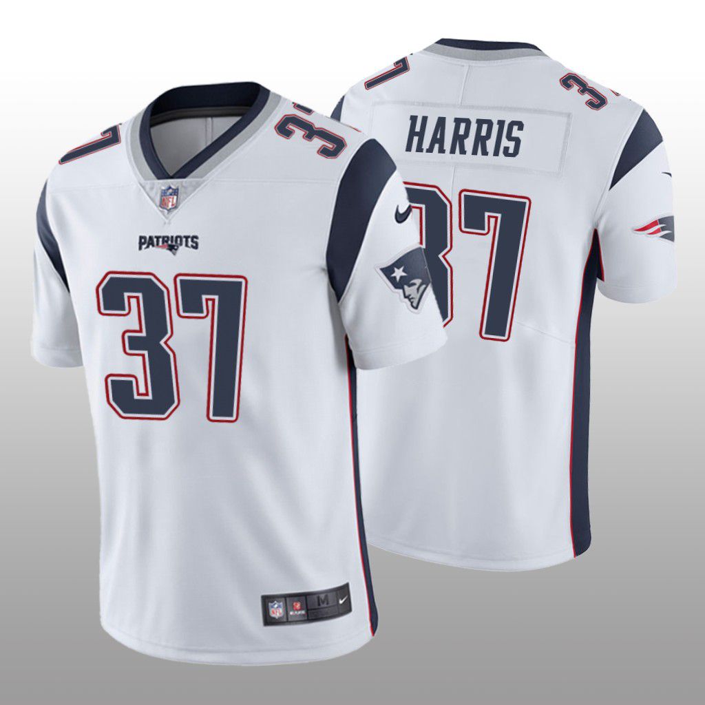 Men New England Patriots #37 Damien Harris Nike White Limited NFL Jersey